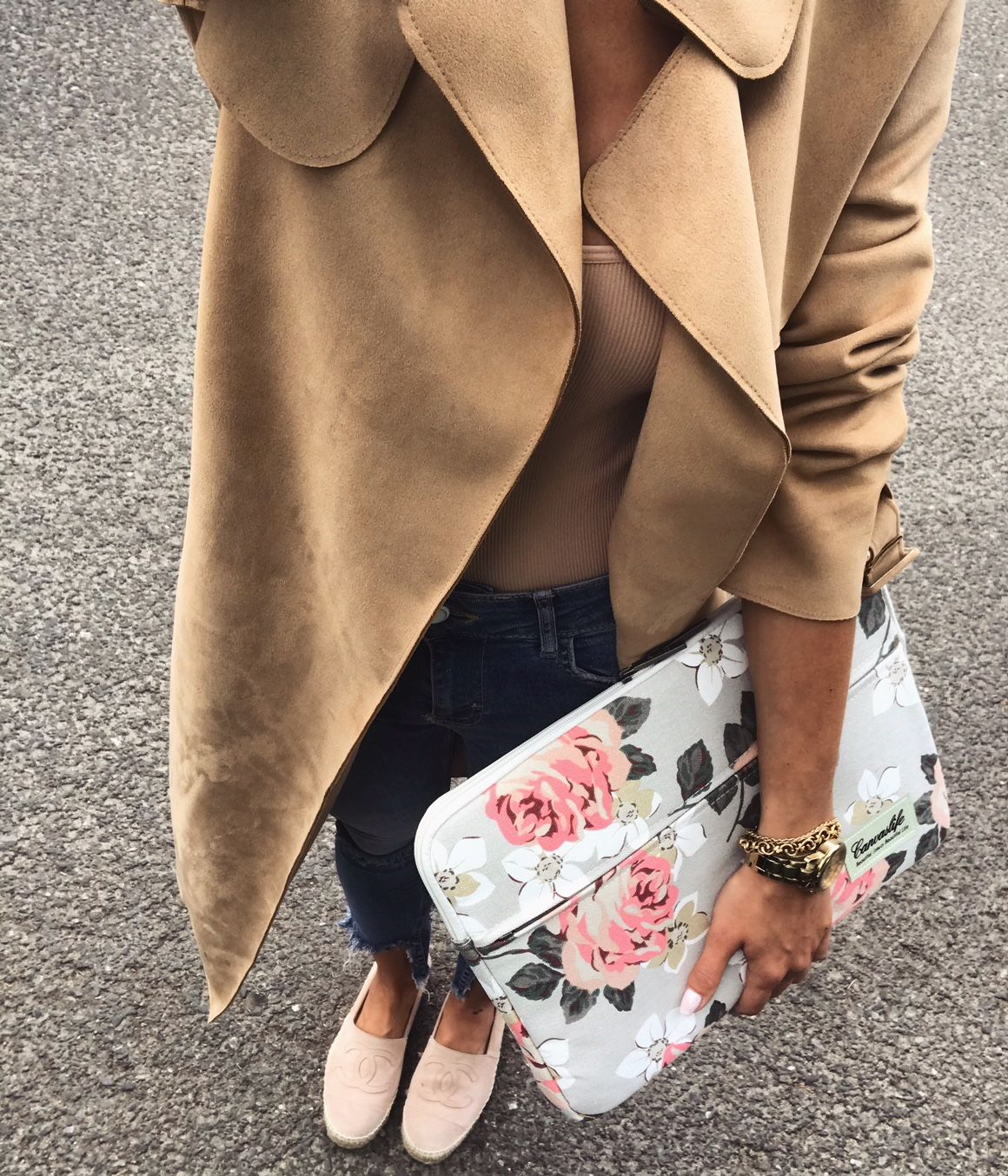 CUSTODIA CANVASLIFE SLEEVE MACBOOK AIR/PRO 13 NAVY ROSE