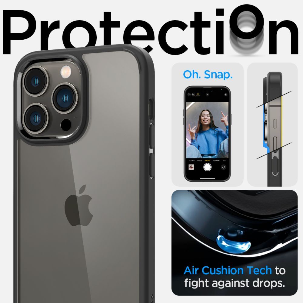 COVER SPIGEN ULTRA HYBRID IPHONE 14 PRO MATTE BLACK