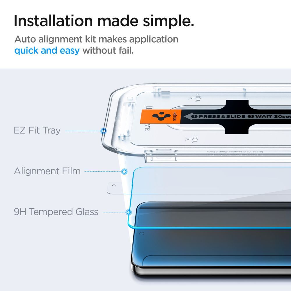 VETRO TEMPERATO SPIGEN GLAS.TR „EZ FIT“ 2-PACK GALAXY S24 CLEAR