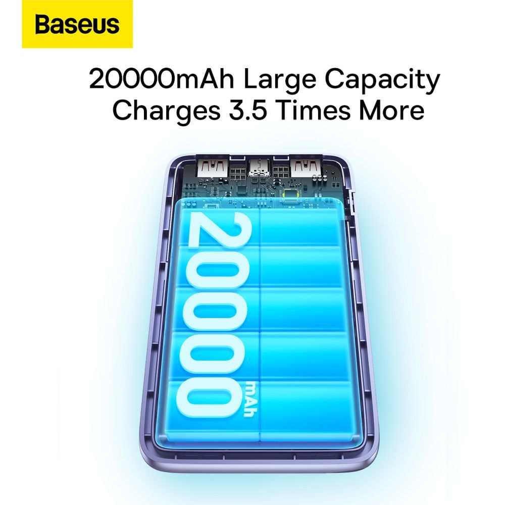 BASEUS PPBD2 BIPOW PRO 22,5 W DIGITALES DISPLAY POWER BANK 20000 MAH LILA