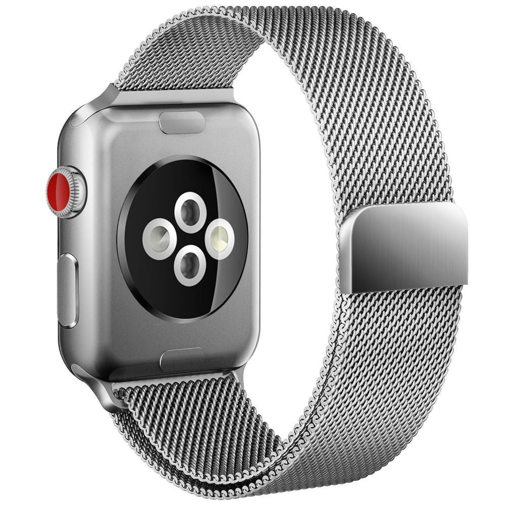 CINTURINO MAGLIA TECH-PROTECT MILANESEBAND APPLE WATCH 4 / 5 / 6 / 7 / SE (38 / 40 / 41 MM) SILBER