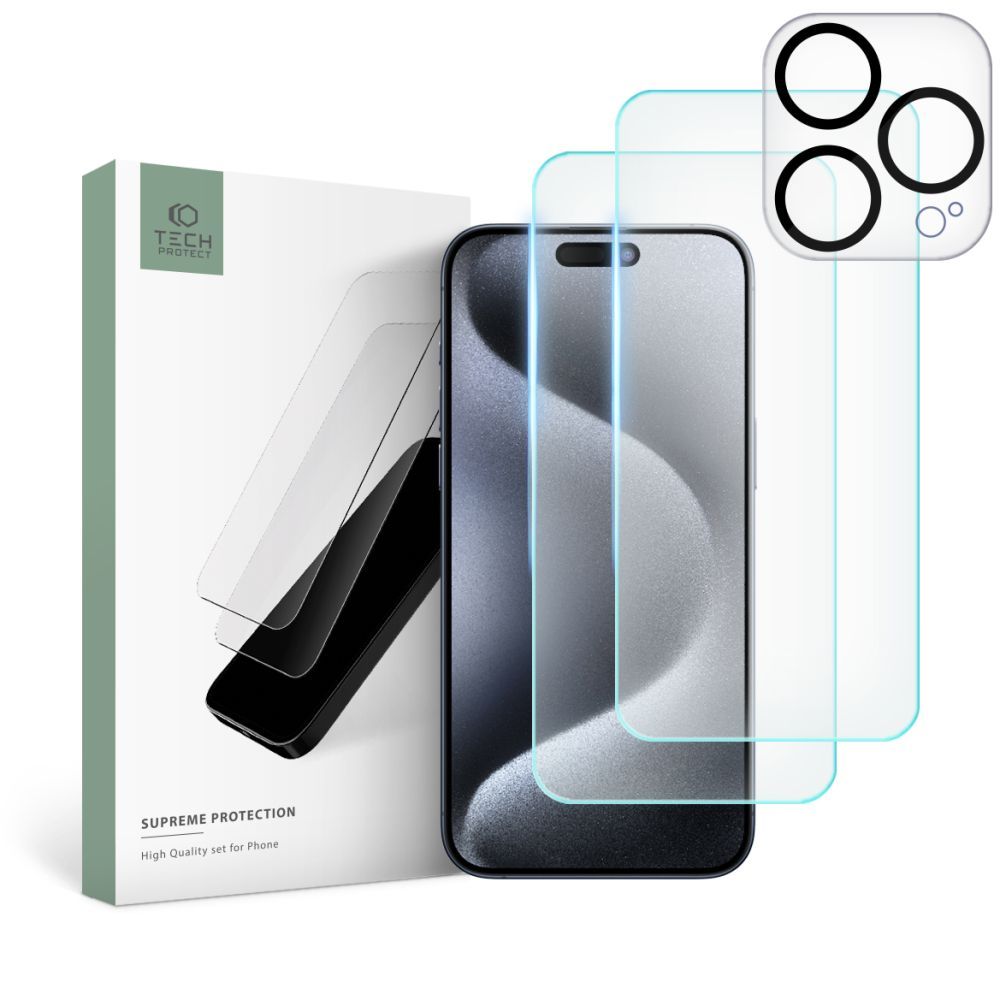TECH-PROTECT SUPREME TEMPERATO VERSION IPHONE 15 PRO CLEAR