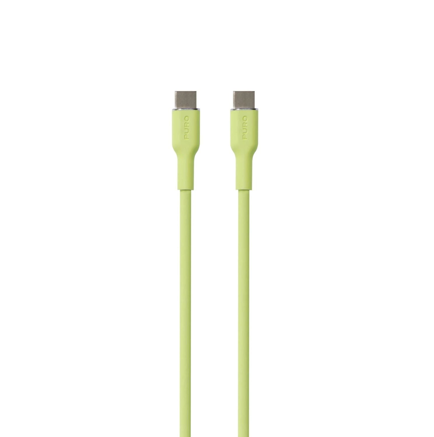 CAVO PURO Di Ricarica E Sincronizzazione SOFT Da USB-C A USB-C 1.5m VERDE