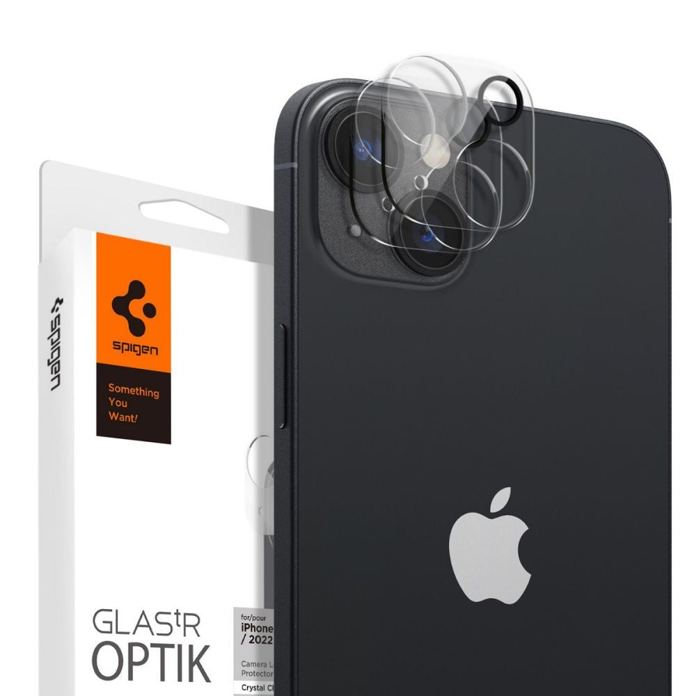 COPERTURA DELLA FOTOCAMERA SPIGEN OPTIK.TR KAMERASCHUTZ 2ER-PACK IPHONE 14 / 14 PLUS KRISTALLKLAR