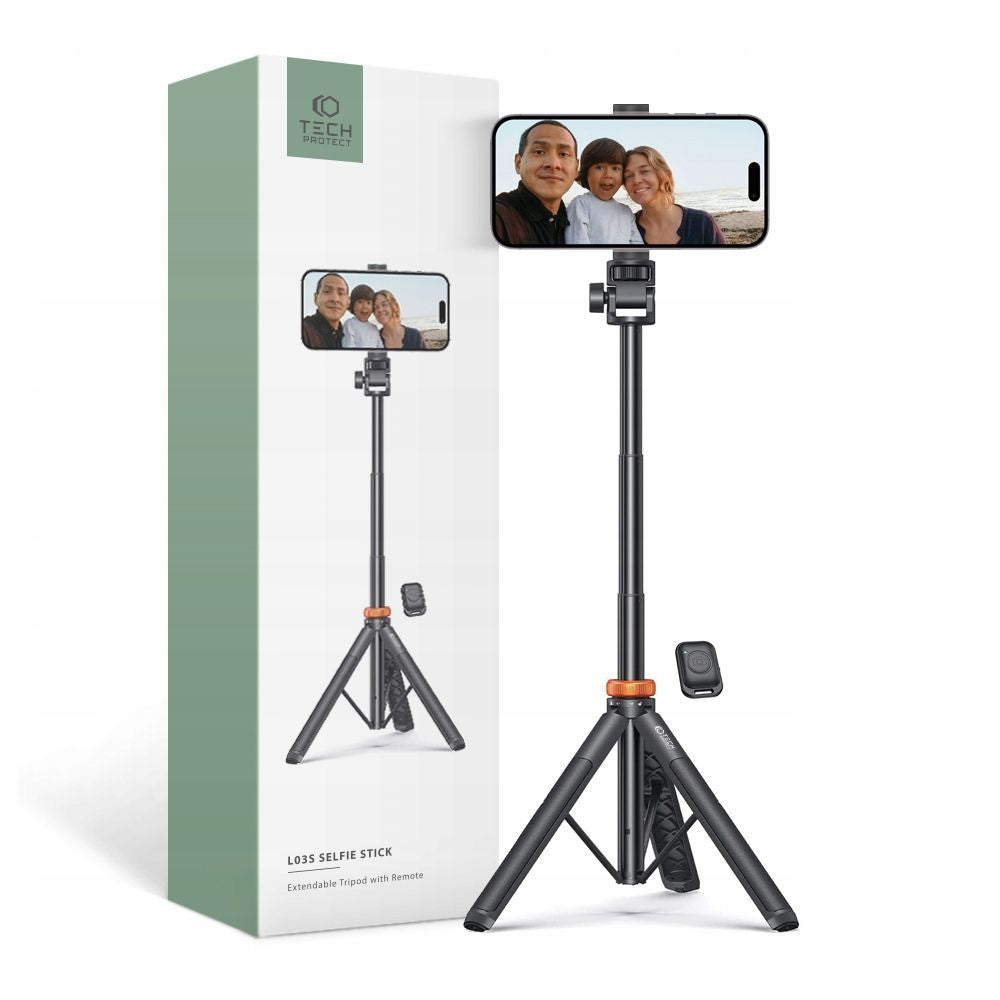 TECH-PROTECT L03S BLUETOOTH SELFIE-STICK-STATIV SCHWARZ