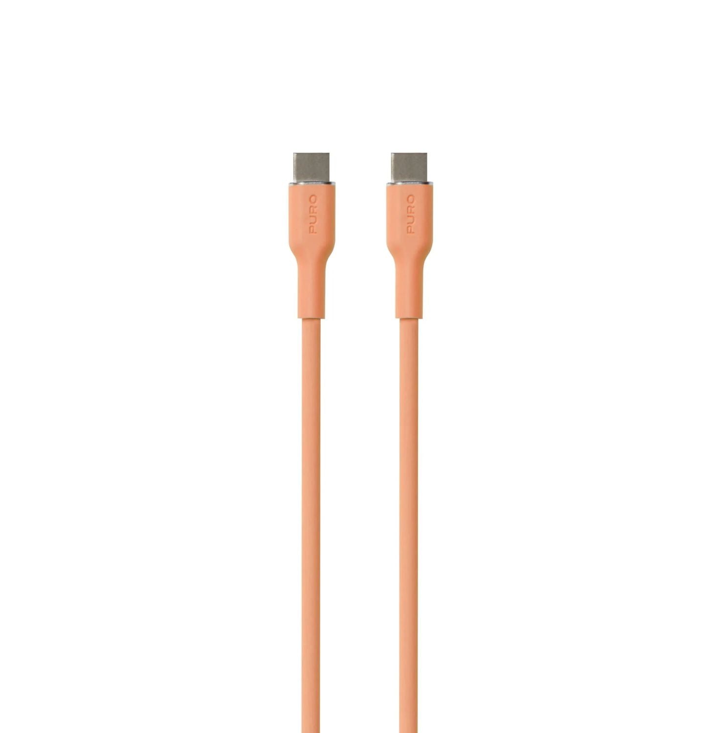 CAVO PURO Di Ricarica E Sincronizzazione SOFT Da USB-C A USB-C 1.5m ARANCIONE