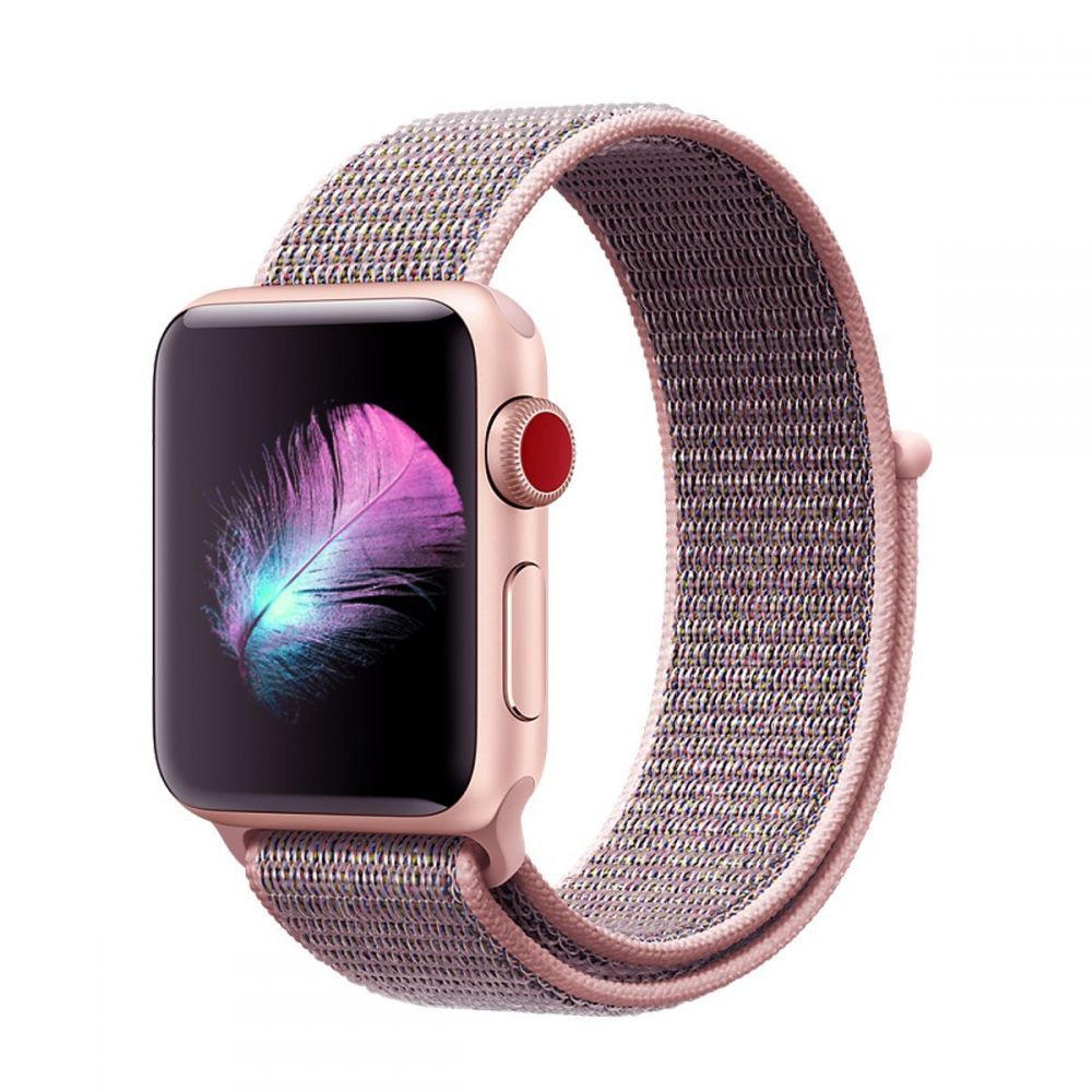 CINTURINO TECH-PROTECT NYLON APPLE WATCH 4 / 5 / 6 / 7 / SE (38 / 40 / 41 MM) ROSA SAND