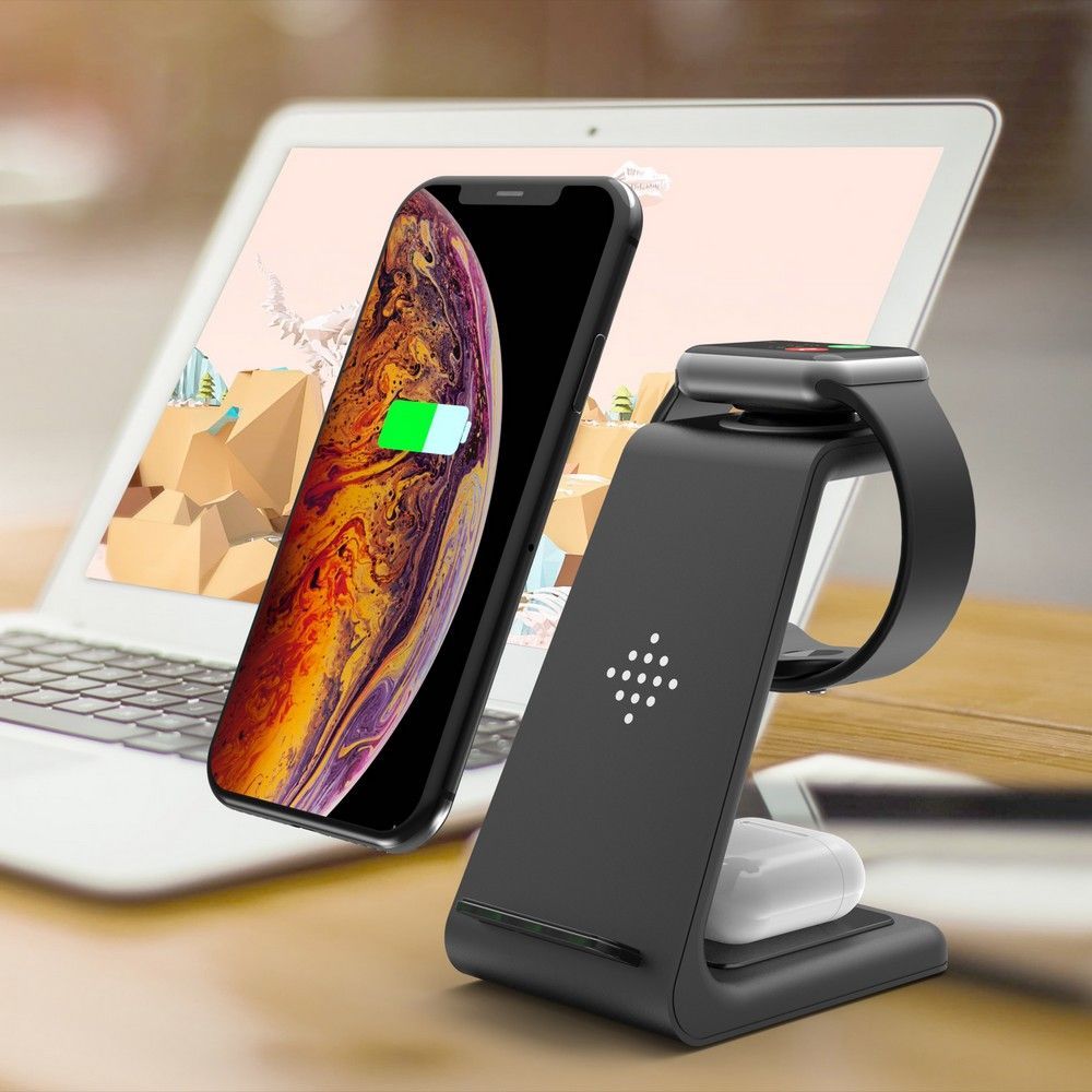 CARICATORE AD INDUZIONE TECH-PROTECT A8 CARICATORE WIRELESS 3IN1 NERO