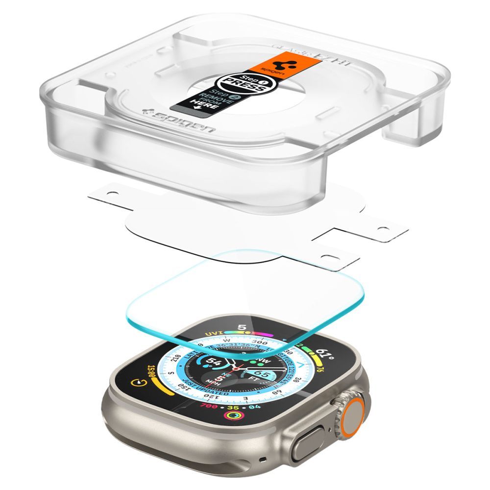 TEMPERATURSCHUTZ SPIGEN GLAS.TR „EZ FIT“ 2ER-PACK APPLE WATCH ULTRA (49 MM) KLAR