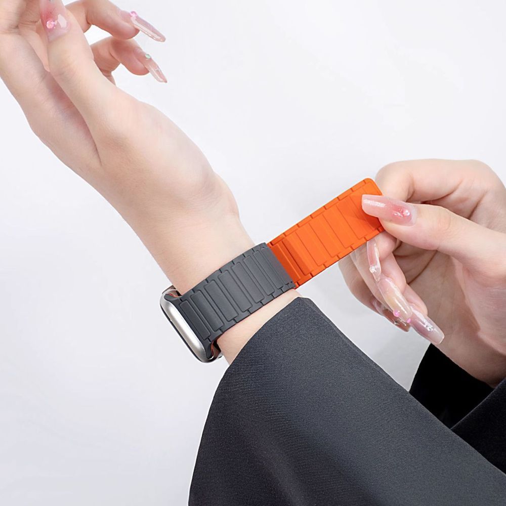 TECH-PROTECT ICONBAND MAGNETISCH APPLE WATCH 4 / 5 / 6 / 7 / 8 / 9 / SE / ULTRA 1 / 2 (42 / 44 / 45 / 49 MM) SCHWARZ/ROT