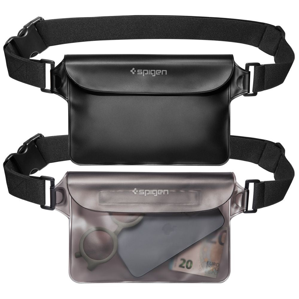 BORSELLO SPIGEN A620 UNIVERSAL WASSERDICHTE GÜRTELTASCHE 2ER-PACK SCHWARZ