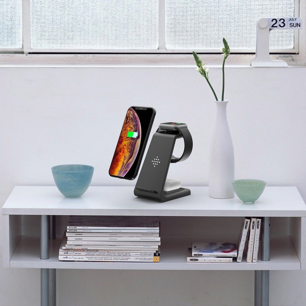CARICATORE AD INDUZIONE TECH-PROTECT A8 CARICATORE WIRELESS 3IN1 NERO