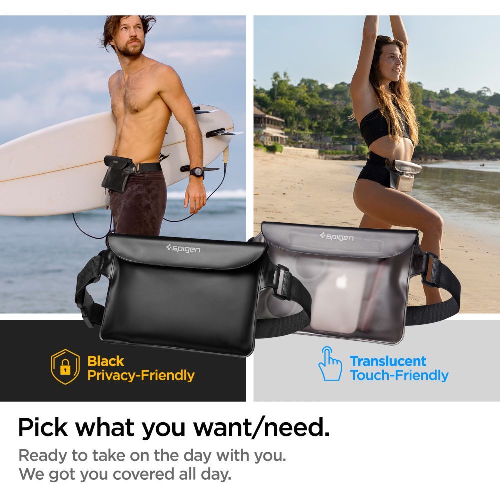 BORSELLO SPIGEN A620 UNIVERSAL WASSERDICHTE GÜRTELTASCHE 2ER-PACK SCHWARZ