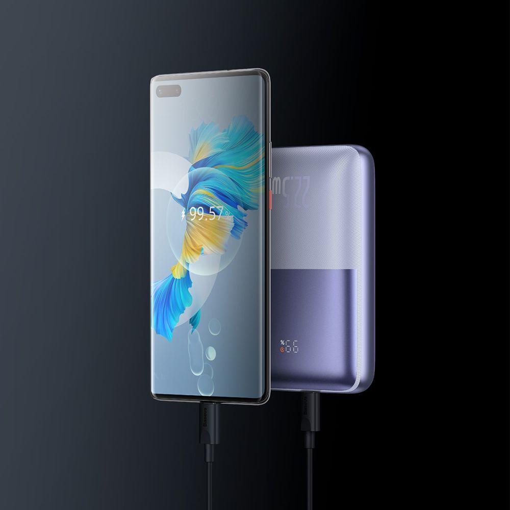BASEUS PPBD2 BIPOW PRO 22,5 W DIGITALES DISPLAY POWER BANK 20000 MAH LILA