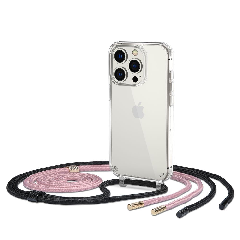 COVER CON LACCIO TECH-PROTECT FLEXAIR CHAIN IPHONE 14 PRO MAX BLACK & PINK