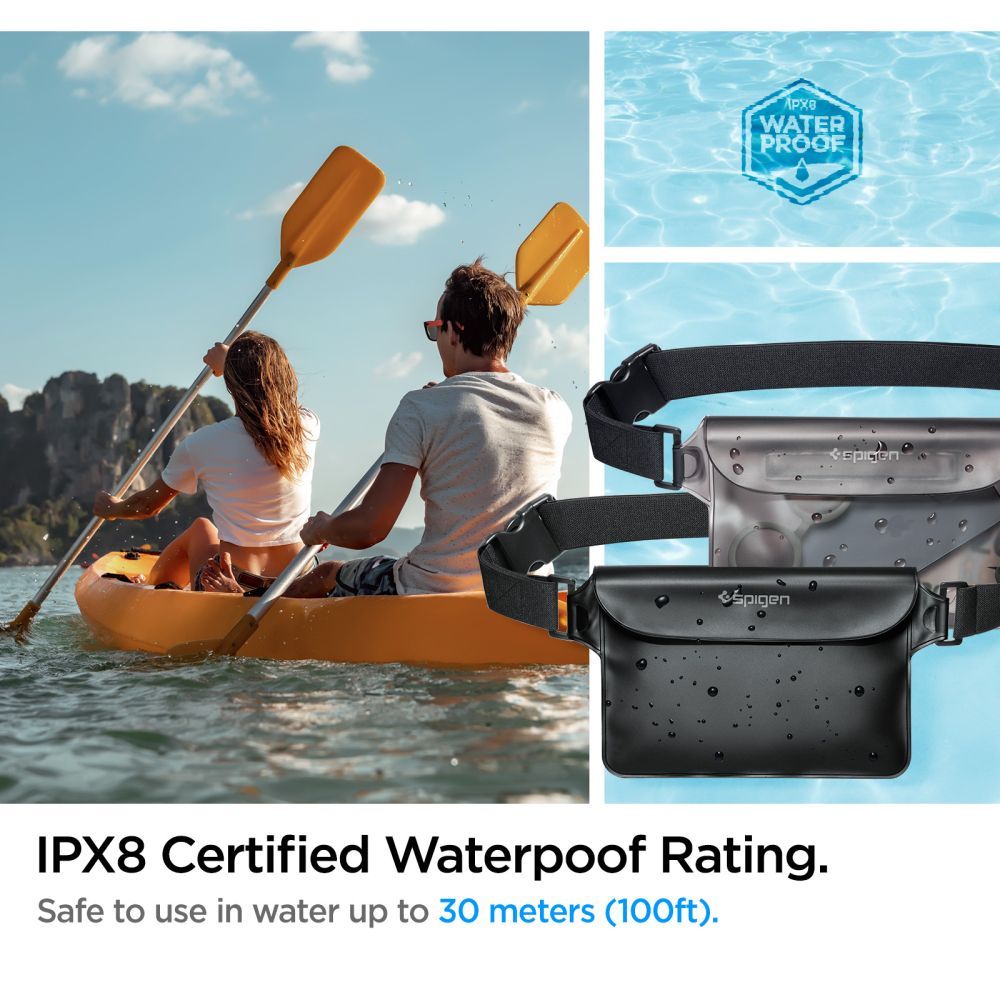 BORSELLO SPIGEN A620 UNIVERSAL WASSERDICHTE GÜRTELTASCHE 2ER-PACK SCHWARZ