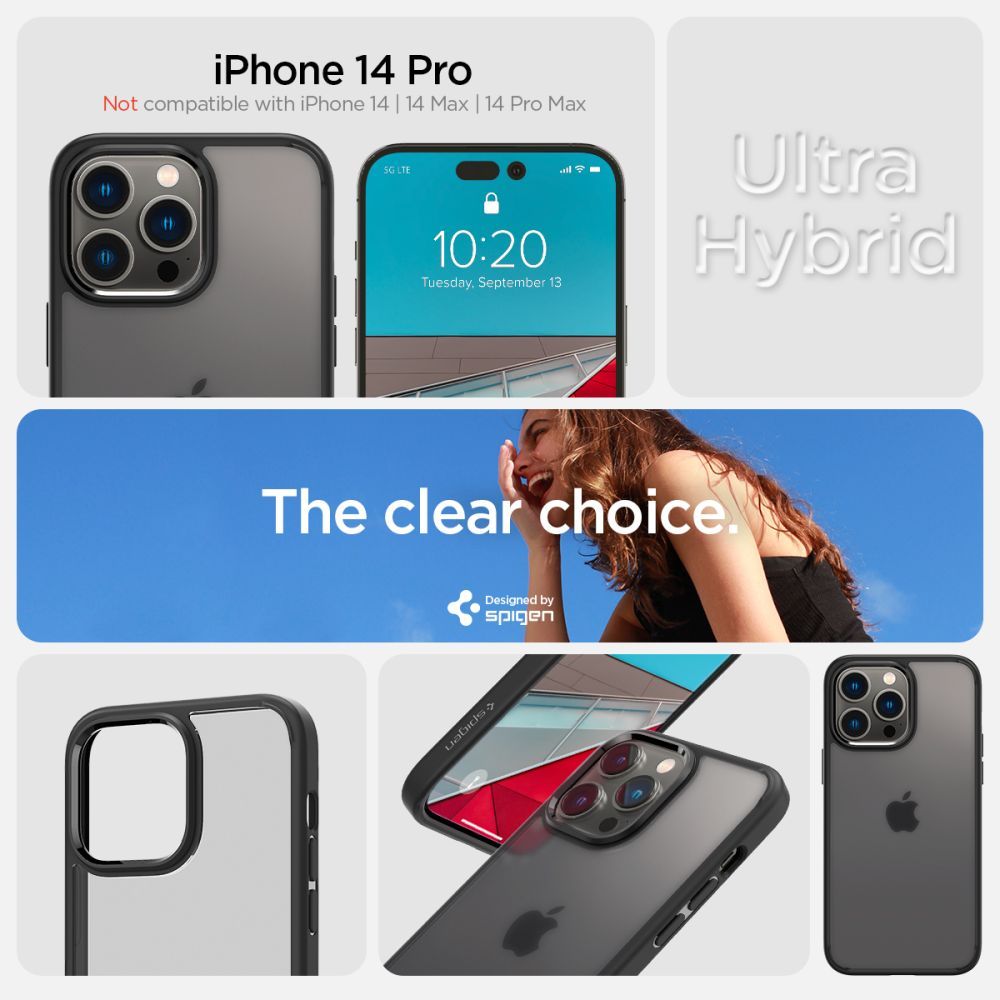 COVER SPIGEN ULTRA HYBRID IPHONE 14 PRO FROST BLACK