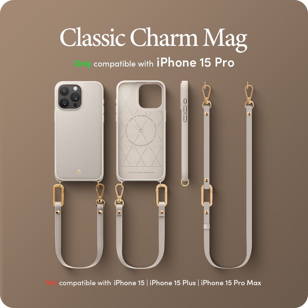 COVER SPIGEN CYRILL CLASSIC CHARM MAG MAGSAFE IPHONE 15 PRO CREAM