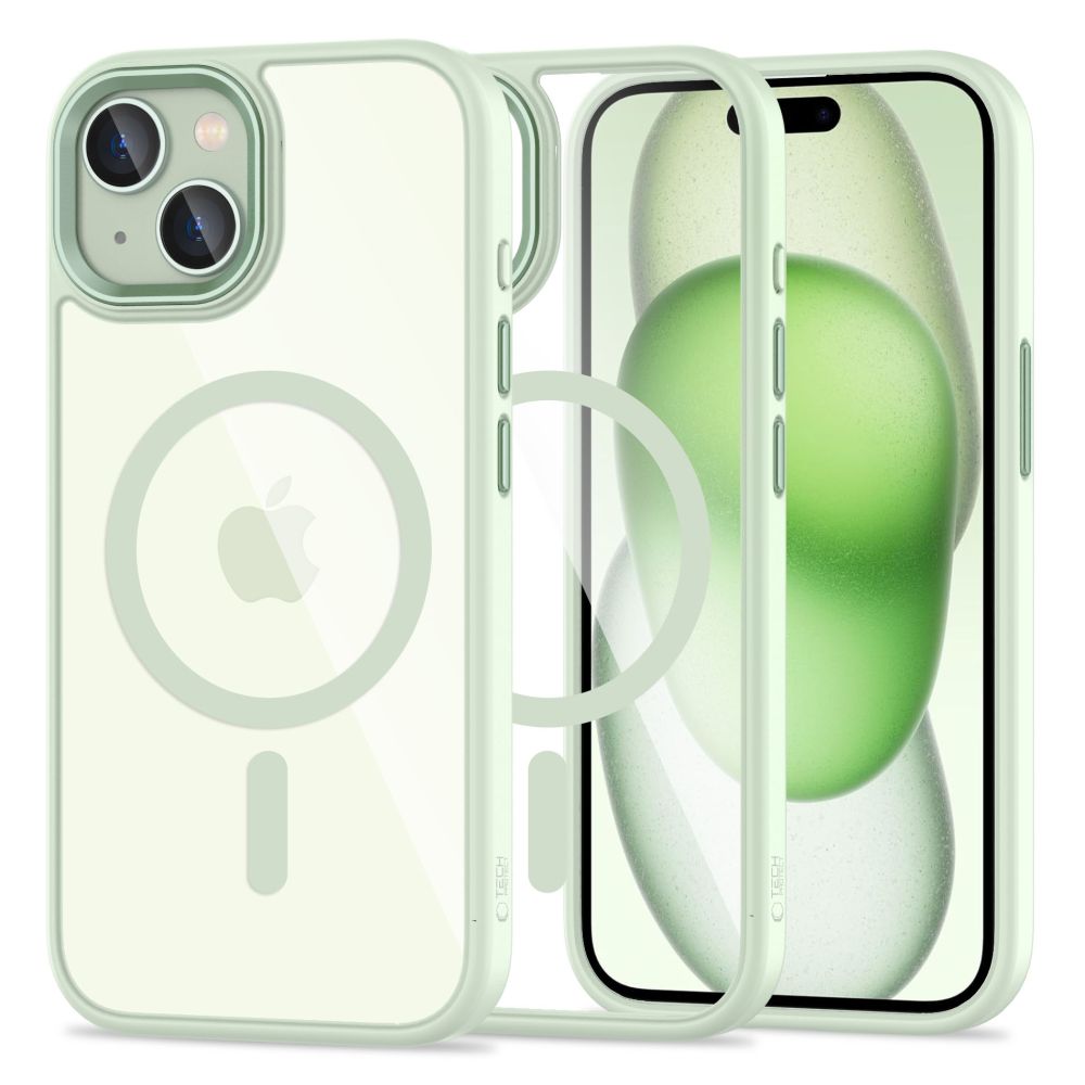 COVER TECH-PROTECT MAGMAT MAGSAFE IPHONE 15 GREEN/CLEAR EAN: 5906302307982