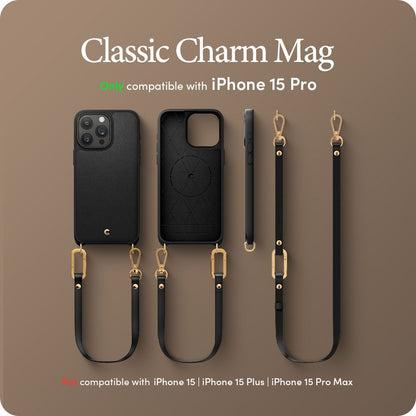 COVER SPIGEN CYRILL CLASSIC CHARM MAG MAGSAFE IPHONE 15 PRO BLACK