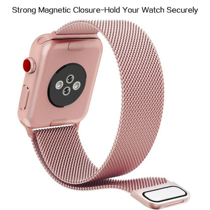 CINTURINO MAGLIA TECH-PROTECT MILANESEBAND APPLE WATCH 4 / 5 / 6 / 7 / SE (38 / 40 / 41 MM) ROSÉGOLD