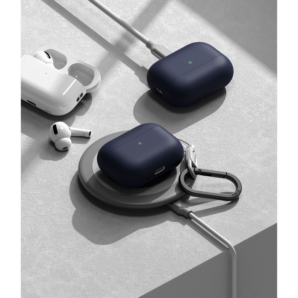 CUSTODIA RINGKE SILICONE APPLE AIRPODS PRO 1 / 2 MIDNIGHT BLUE