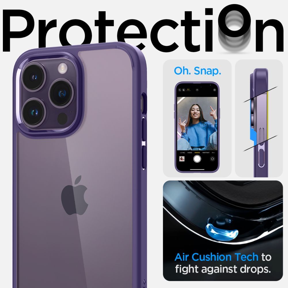 COVER SPIGEN ULTRA HYBRID IPHONE 14 PRO VIOLA PROFONDO