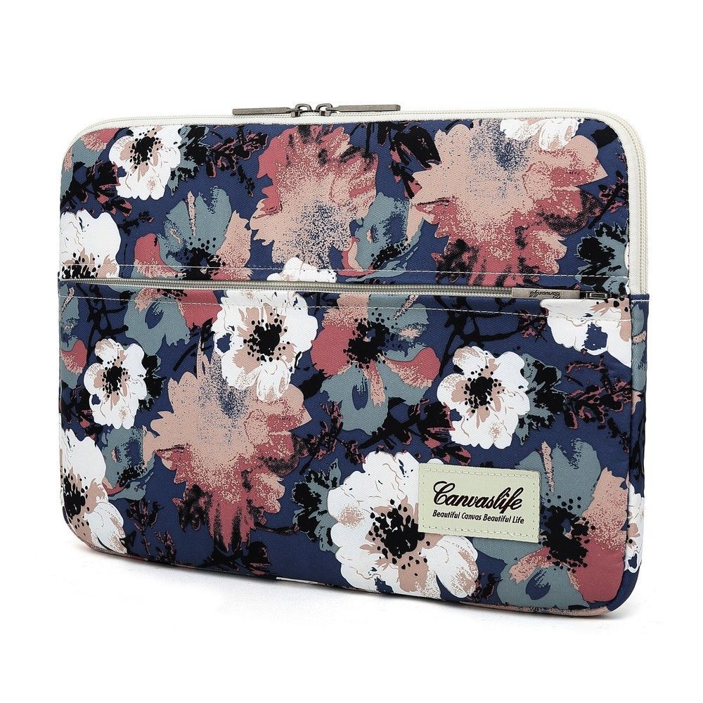 CUSTODIA CANVASLIFE SLEEVE MACBOOK AIR/PRO 13 BLUE CAMELLIA