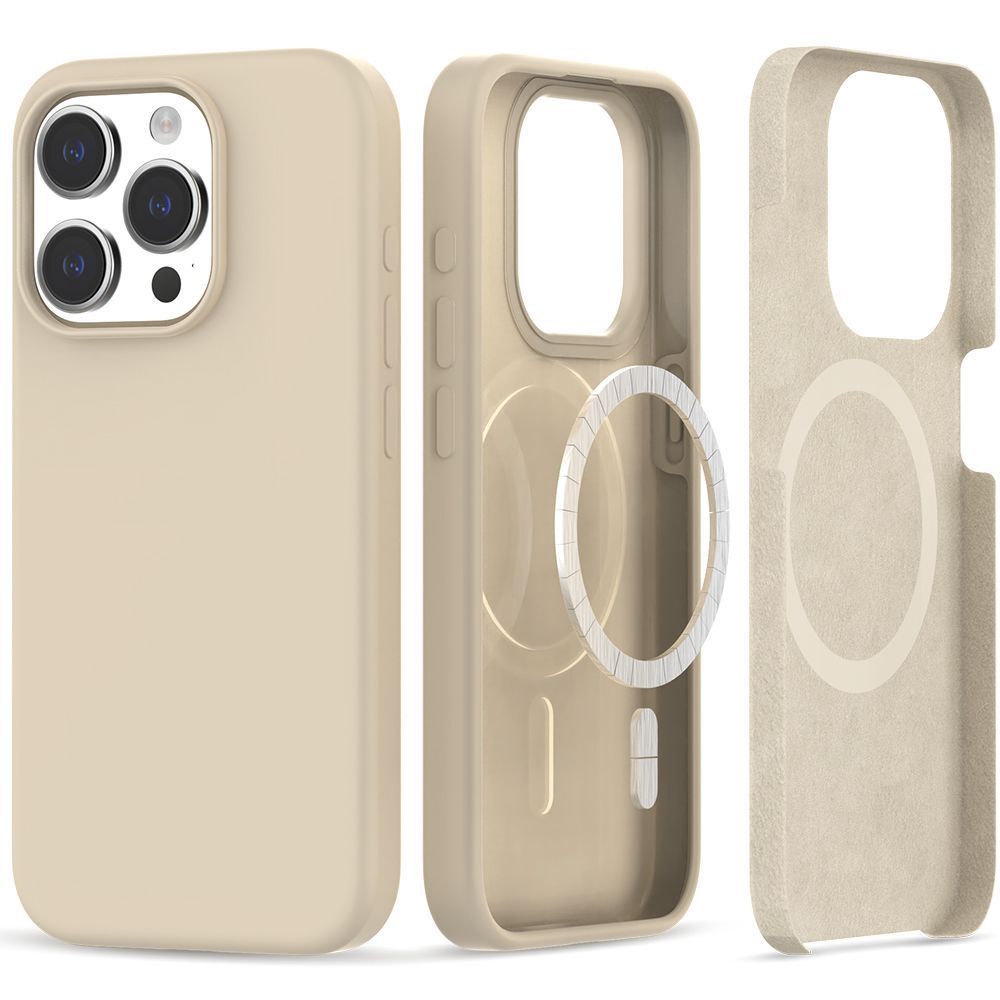 COVER TECH-PROTECT IN SILICONE MAGSAFE IPHONE 15 PRO SABBIA BEIGE