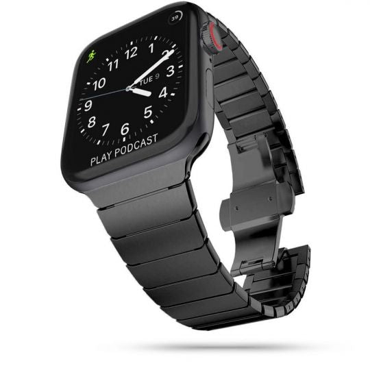 CINTURINO MAGLIA TECH-PROTECT LINKBAND APPLE WATCH 4 / 5 / 6 / 7 / SE (42 / 44 / 45 MM) SCHWARZ