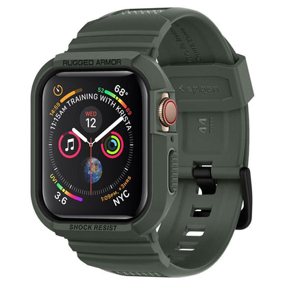 CUSTODIA +CINTURINO SPIGEN RUGGED ARMOR ”PRO” APPLE WATCH 4 / 5 / 6 / 7 / SE (44 / 45 MM) MILITARY GREEN