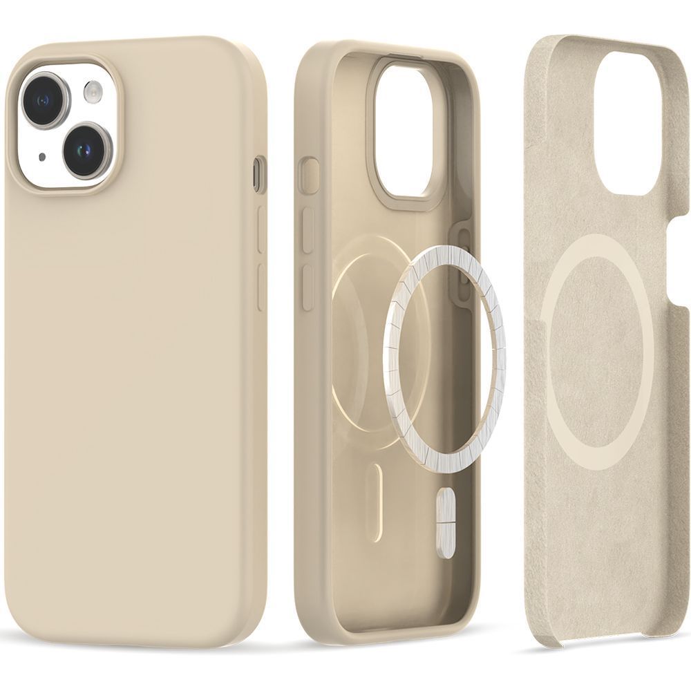 COVER TECH-PROTECT SILIKON MAGSAFE IPHONE 15 SANDBEIGE