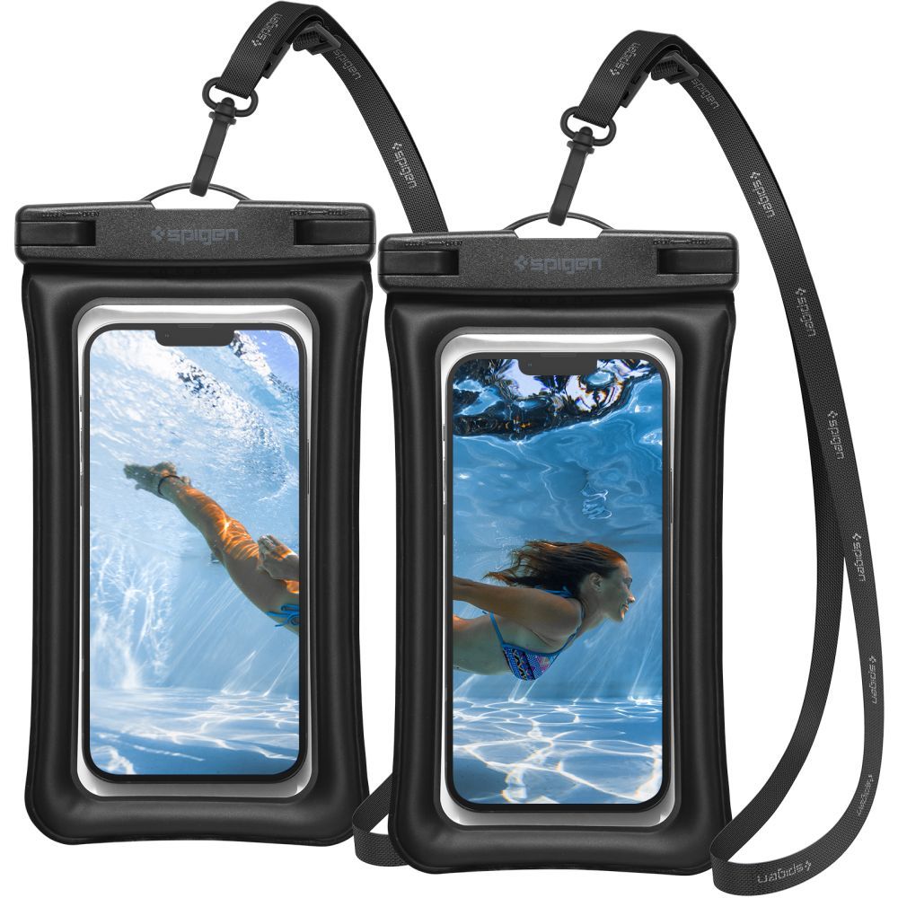 CUSTODIA IMPERMEABILE SPIGEN A610 UNIVERSAL WATERPROOF FLOAT CASE 2-PACK BLACK