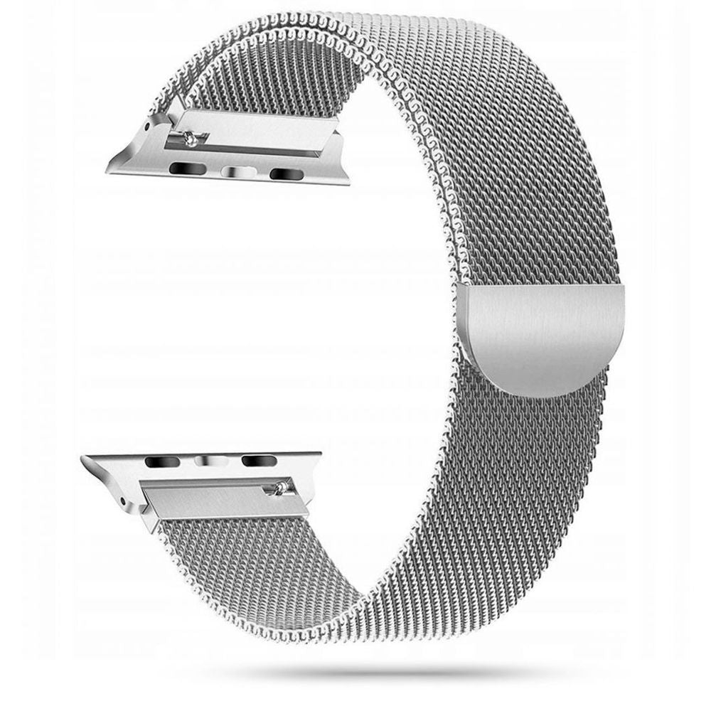 CINTURINO MAGLIA TECH-PROTECT MILANESEBAND APPLE WATCH 4 / 5 / 6 / 7 / 8 / SE / ULTRA (42 / 44 / 45 / 49 MM) SILBER