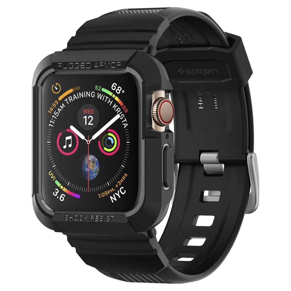 CUSTODIA +CINTURINO SPIGEN RUGGED ARMOR ”PRO” APPLE WATCH 4 / 5 / 6 / 7 / SE (44 / 45 MM) BLACK