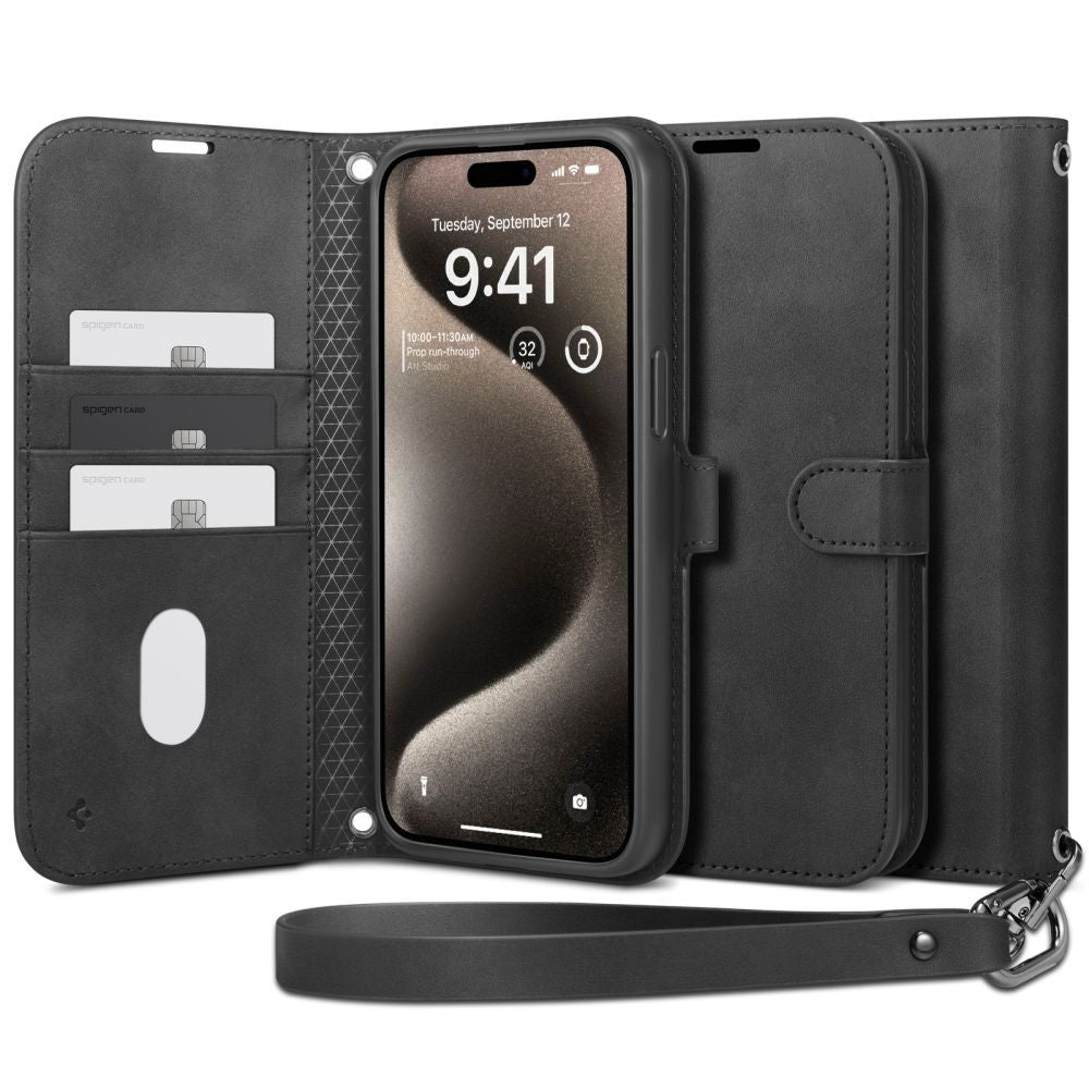 SPIGEN WALLET ”S” PRO IPHONE 15 PRO MAX BLACK