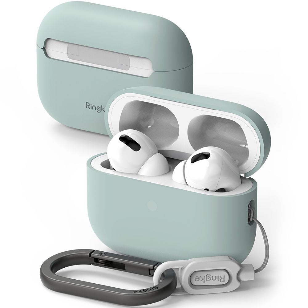 CUSTODIA RINGKE SILICONE APPLE AIRPODS PRO 1 / 2 SEAFOAM