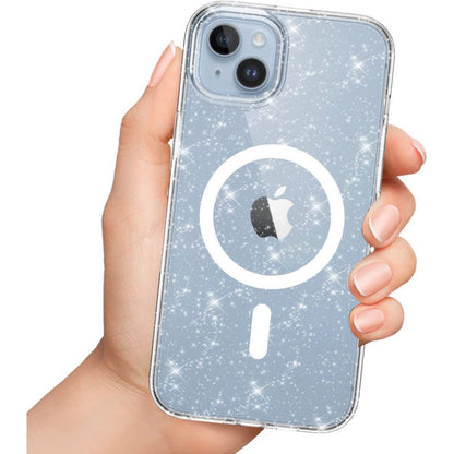 COVER TECH-PROTECT FLEXAIR HYBRID MAGSAFE IPHONE 15 PRO GLITTER CHIARA