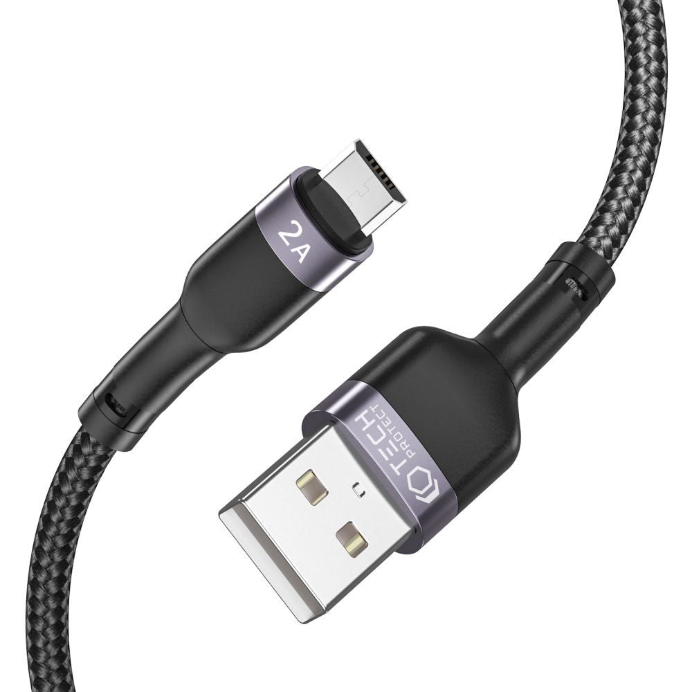 TECH-PROTECT ULTRABOOST ”2” MICRO-USB CABLE 2.4A 100CM BLACK