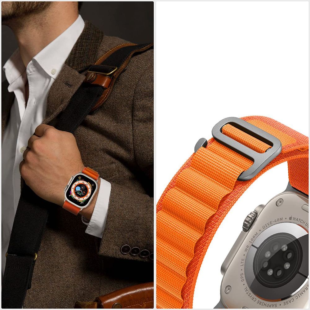 CINTURINO TECH-PROTECT NYLON PRO APPLE WATCH 4 / 5 / 6 / 7 / 8 / SE / ULTRA (42 / 44 / 45 / 49 MM) ORANGE