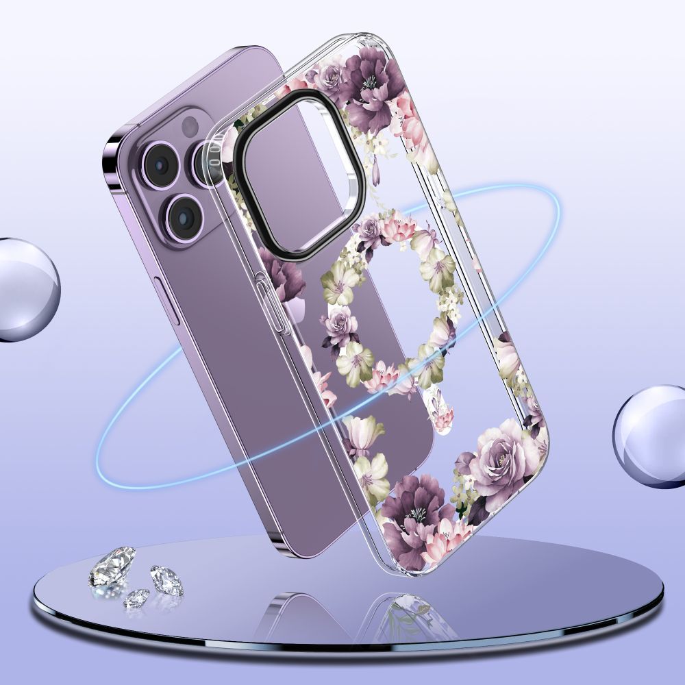 TECH-PROTECT MAGMOOD MAGSAFE COVER FÜR IPHONE 14 PRO ROSE FLORAL