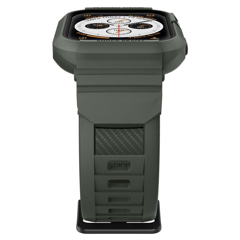 CUSTODIA + CINTURINO SPIGEN RUGGED ARMOR „PRO“ APPLE WATCH 4 / 5 / 6 / 7 / SE (44 / 45 MM) MILITÄRGRÜN