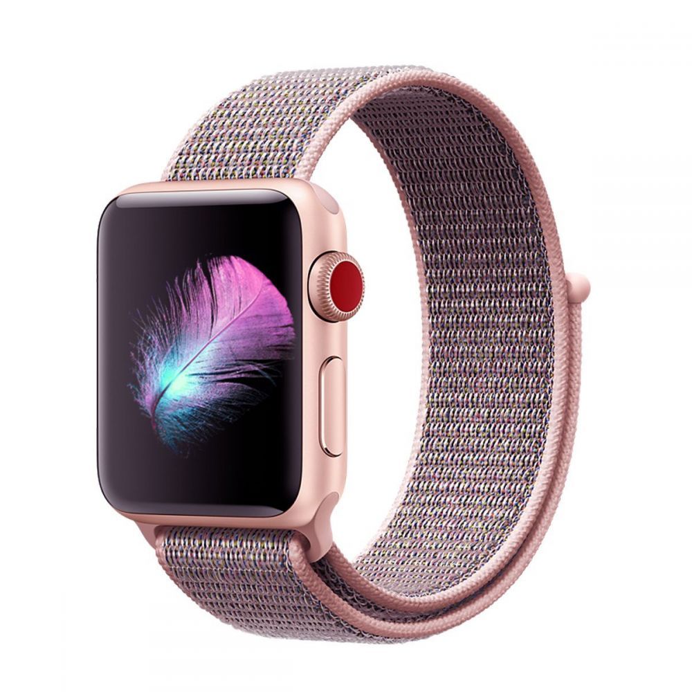 CINTURINO TECH-PROTECT NYLON APPLE WATCH 4 / 5 / 6 / 7 / SE (38 / 40 / 41 MM) PINK SAND