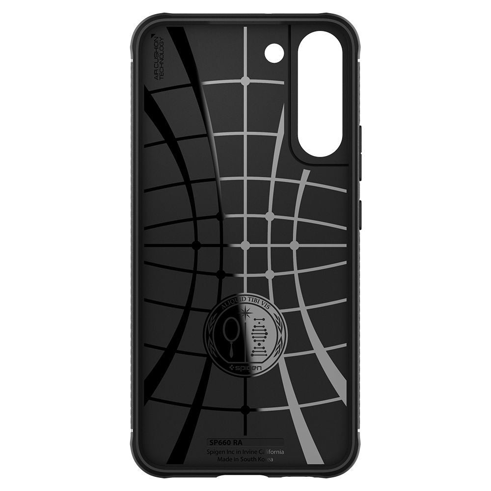 COPERTURA SPIGEN RUGGED ARMOUR GALAXY S22 NERO OPACO