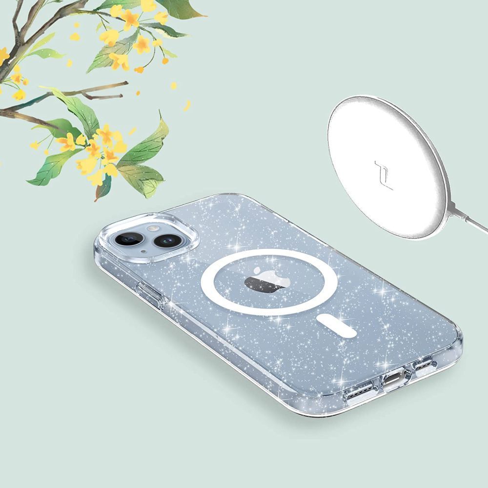 COVER TECH-PROTECT FLEXAIR HYBRID MAGSAFE IPHONE 15 PRO GLITTER CLEAR