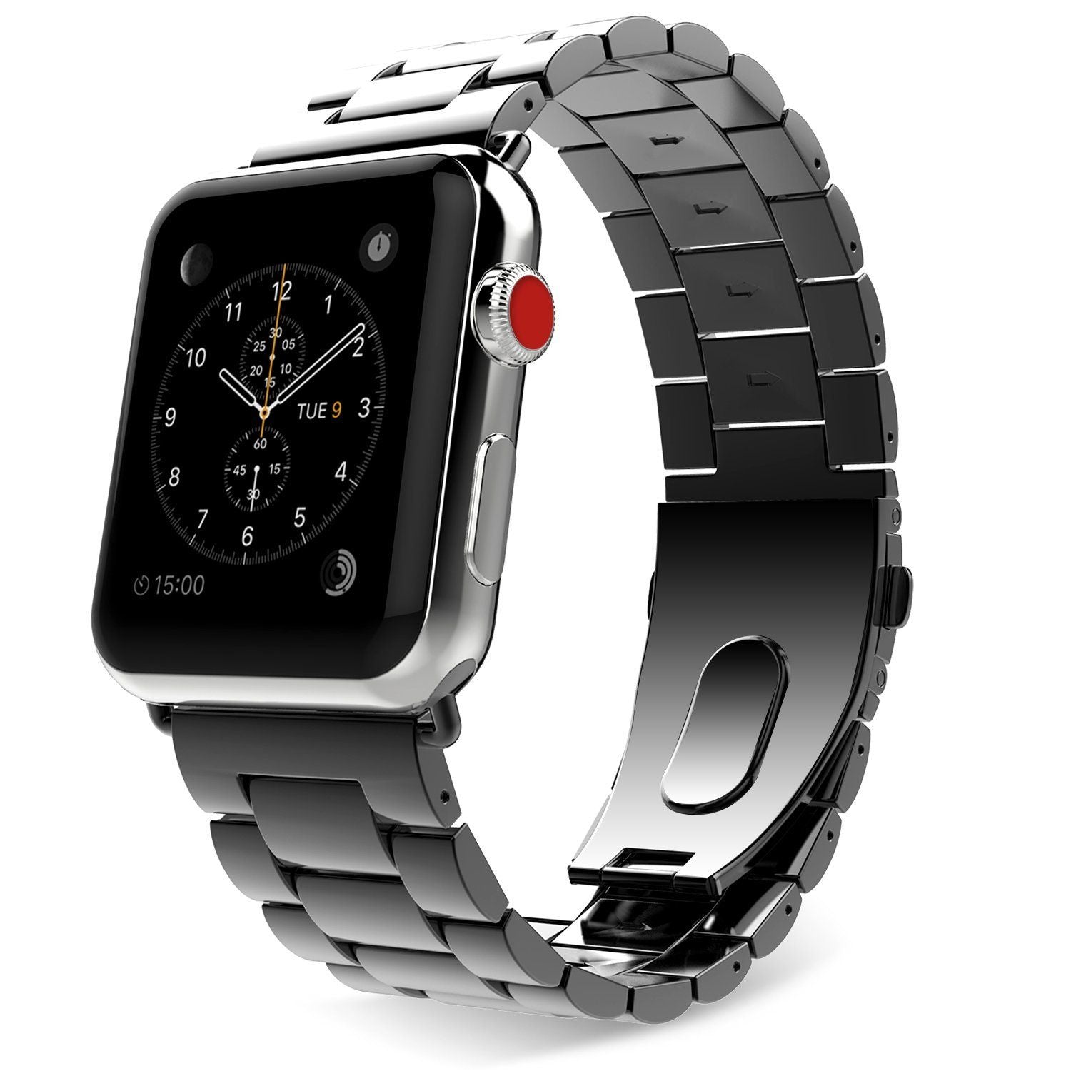 CINTURINO MAGLIA TECH-PROTECT EDELSTAHL APPLE WATCH 4 / 5 / 6 / 7 / SE (42 / 44 / 45 MM) SCHWARZ