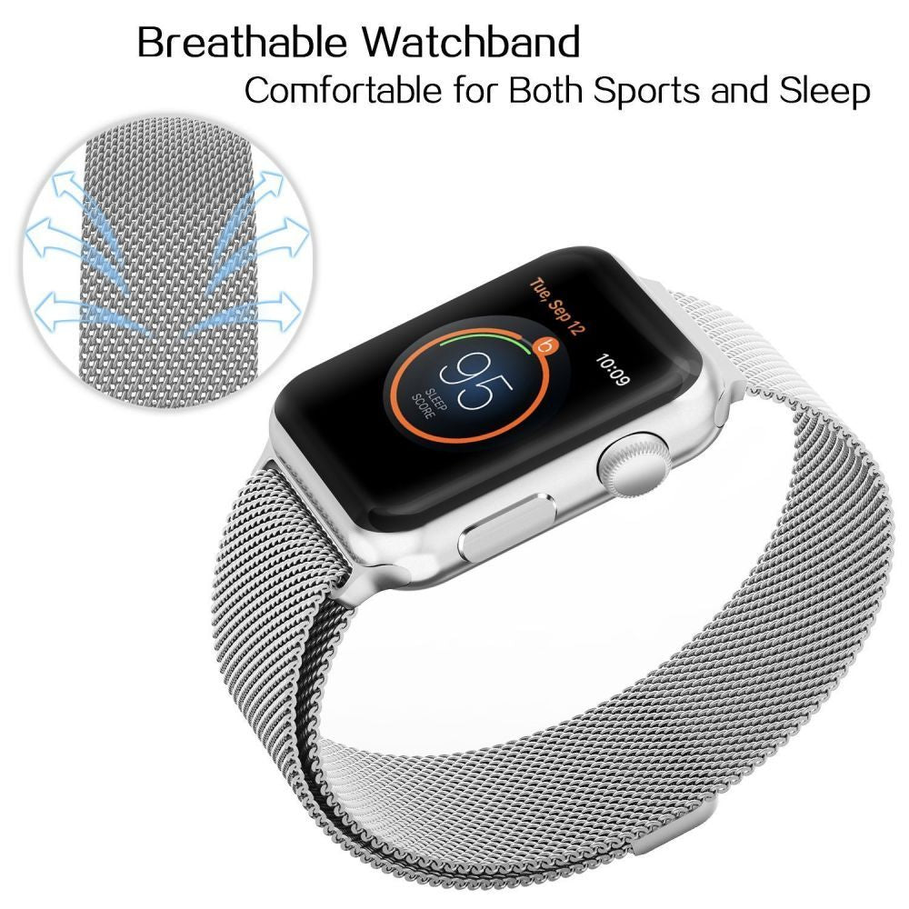 CINTURINO TECH-PROTECT MILANESEBAND APPLE WATCH 4 / 5 / 6 / 7 / SE (42 / 44 / 45 MM) SILBER