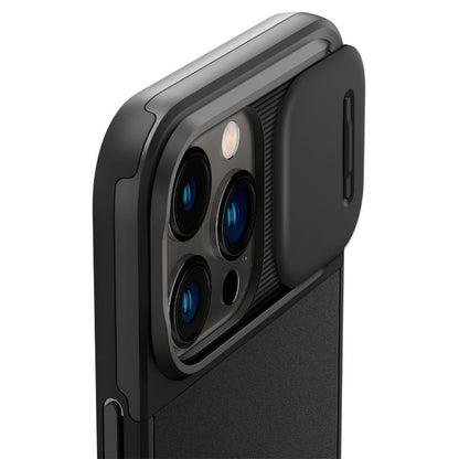 ABDECKUNG SPIGEN OPTIK ARMOR MAG MAGSAFE IPHONE 14 PRO MAX SCHWARZ