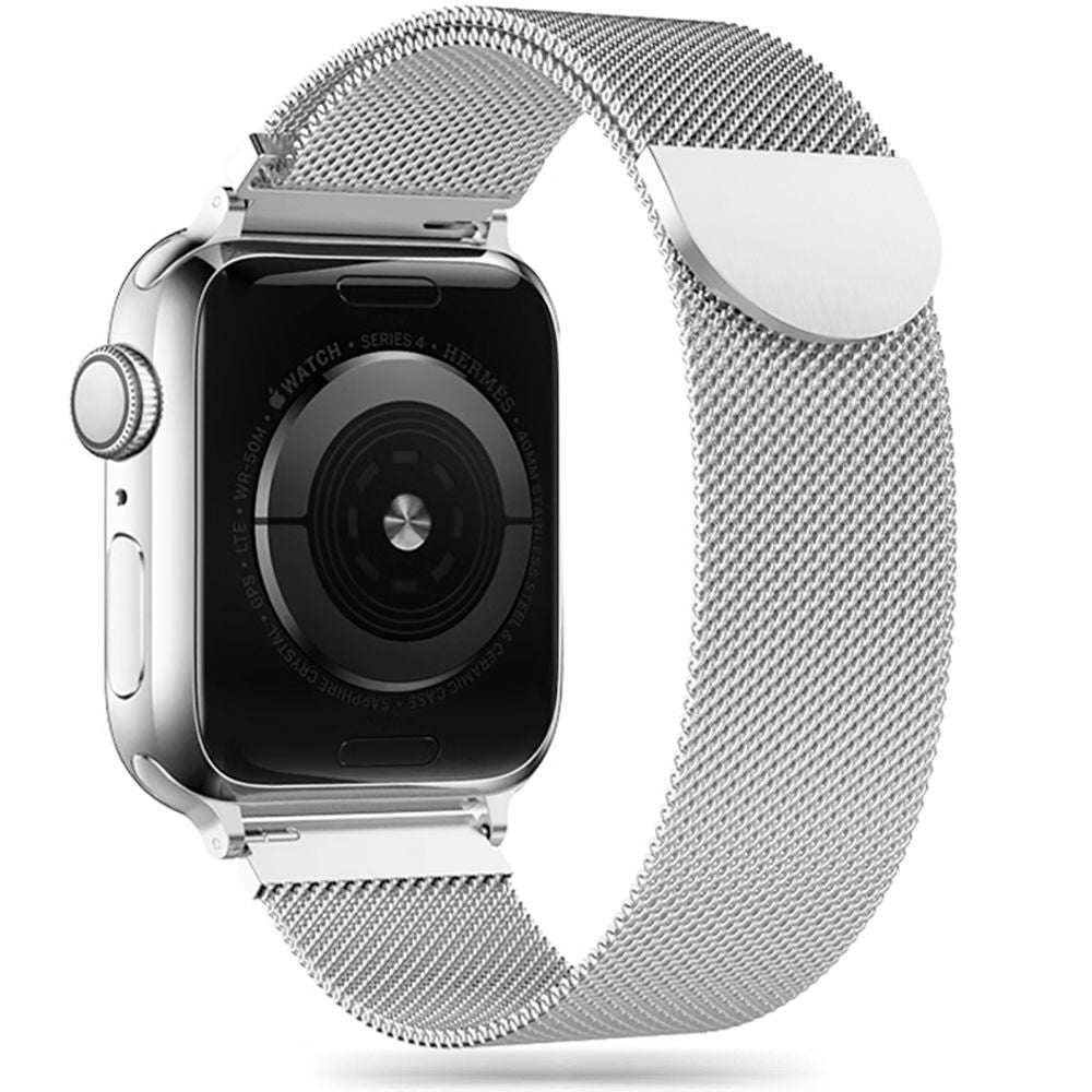 CINTURINO MAGLIA TECH-PROTECT MILANESEBAND APPLE WATCH 4 / 5 / 6 / 7 / 8 / SE / ULTRA (42 / 44 / 45 / 49 MM) SILBER