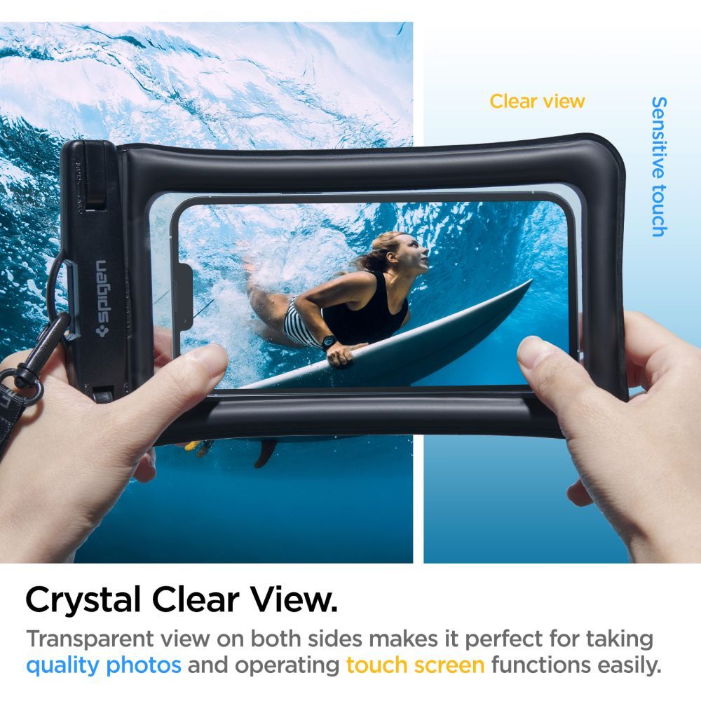 CUSTODIA IMPERMEABILE SPIGEN A610 UNIVERSAL WATERPROOF FLOAT CASE 2-PACK BLACK